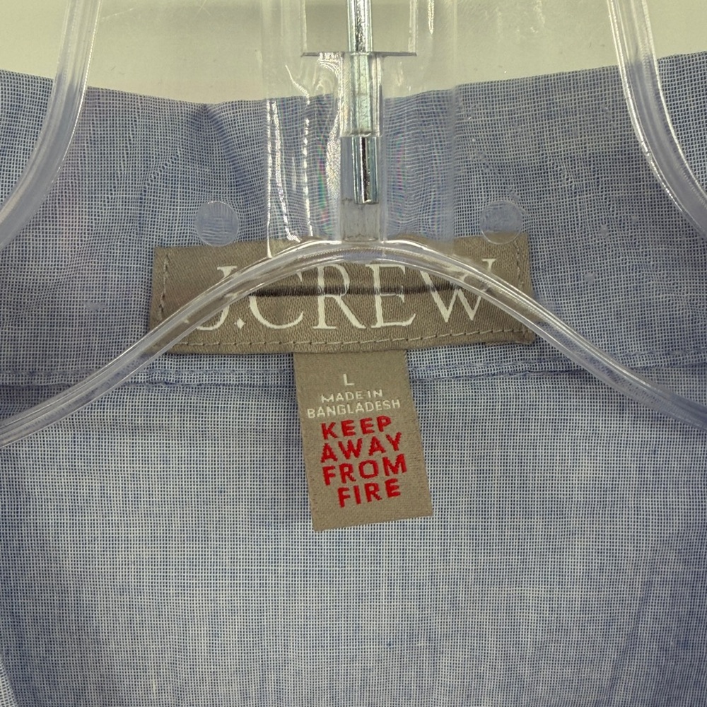 J. Crew Blue Pajama Set with Black Trim - Picture 7 of 9